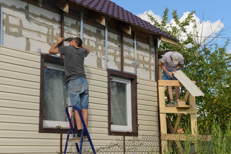Team Installing Siding